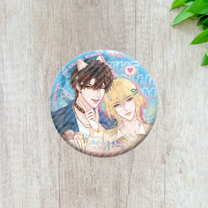 MANCOOL The Falling Merman Stopped Time Collection, Date Day, Two Person Badges-3