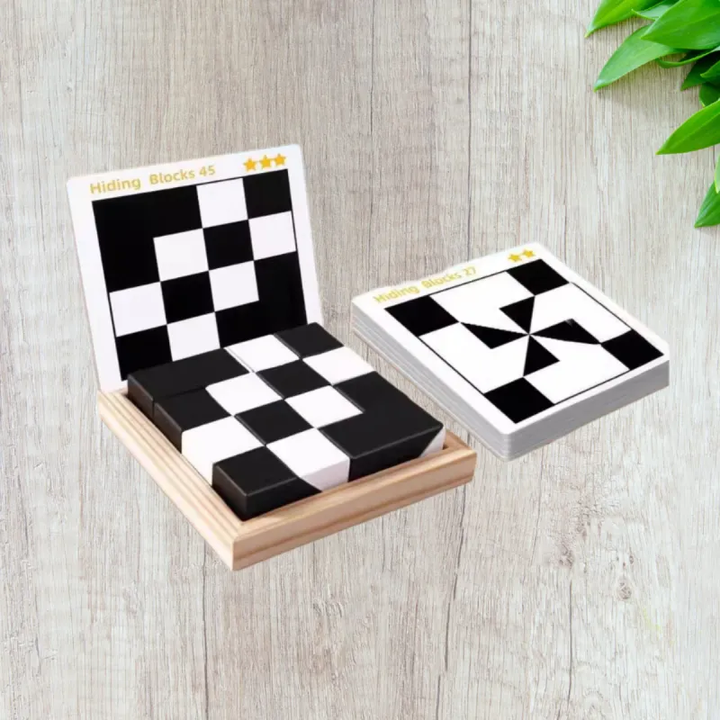 Lezhi By Me Logical Thinking Enlightenment Hidden Building Blocks Puzzle Board Games-3