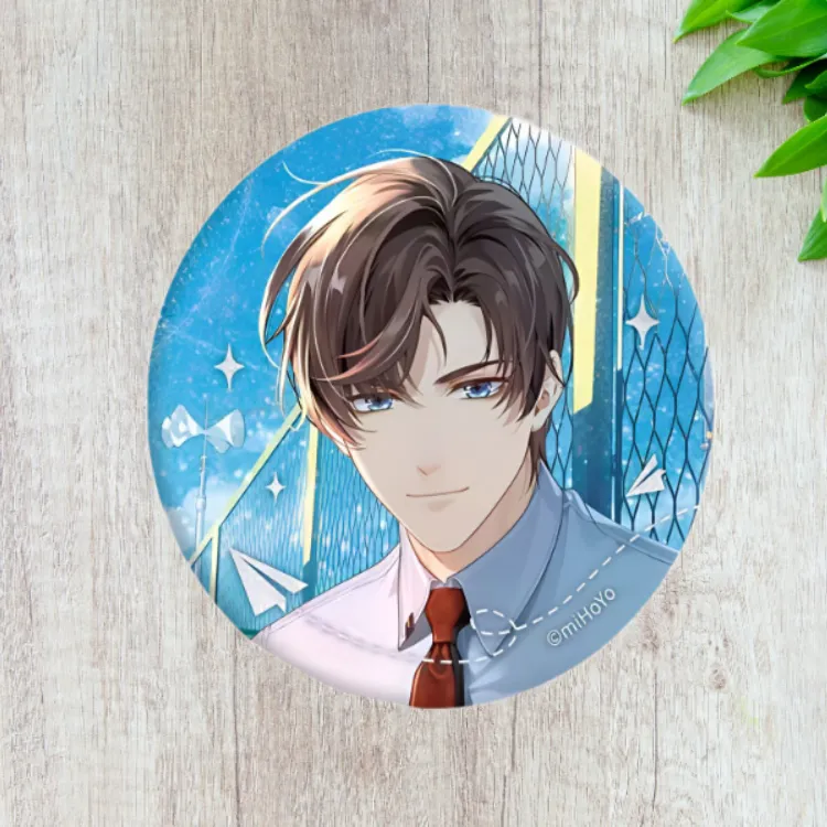 MIHOYO Tears Of Themis/Mo Yi, Tears Of Themis/Lu Jinghe Green Onion Pilgrimage Collection Tinplate Lu Jinghe Badges-3
