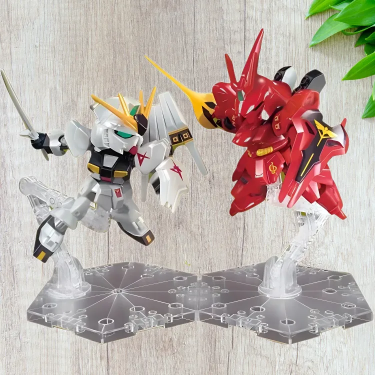 BANDAI Gundam Dynamic Guangzhou Limited SDEX Mobile Suit Gundam Ν Gundam Vs Sazabi Set Model Kits 8cm-1