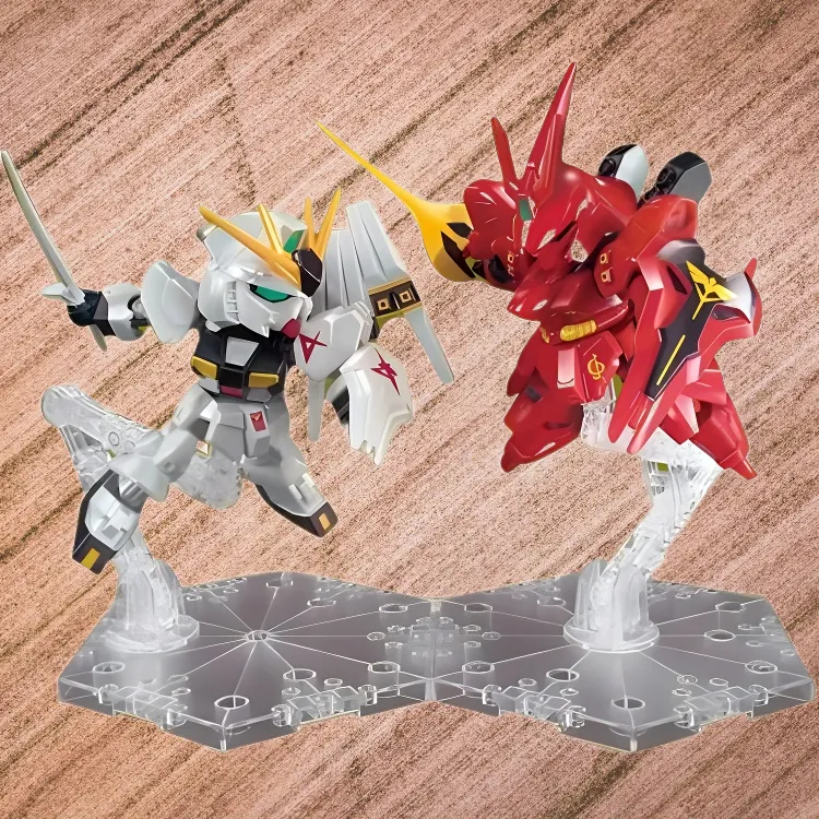 BANDAI Gundam Dynamic Guangzhou Limited SDEX Mobile Suit Gundam Ν Gundam Vs Sazabi Set Model Kits 8cm-3