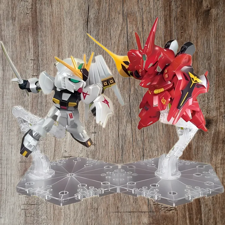 BANDAI Gundam Dynamic Guangzhou Limited SDEX Mobile Suit Gundam Ν Gundam Vs Sazabi Set Model Kits 8cm-2