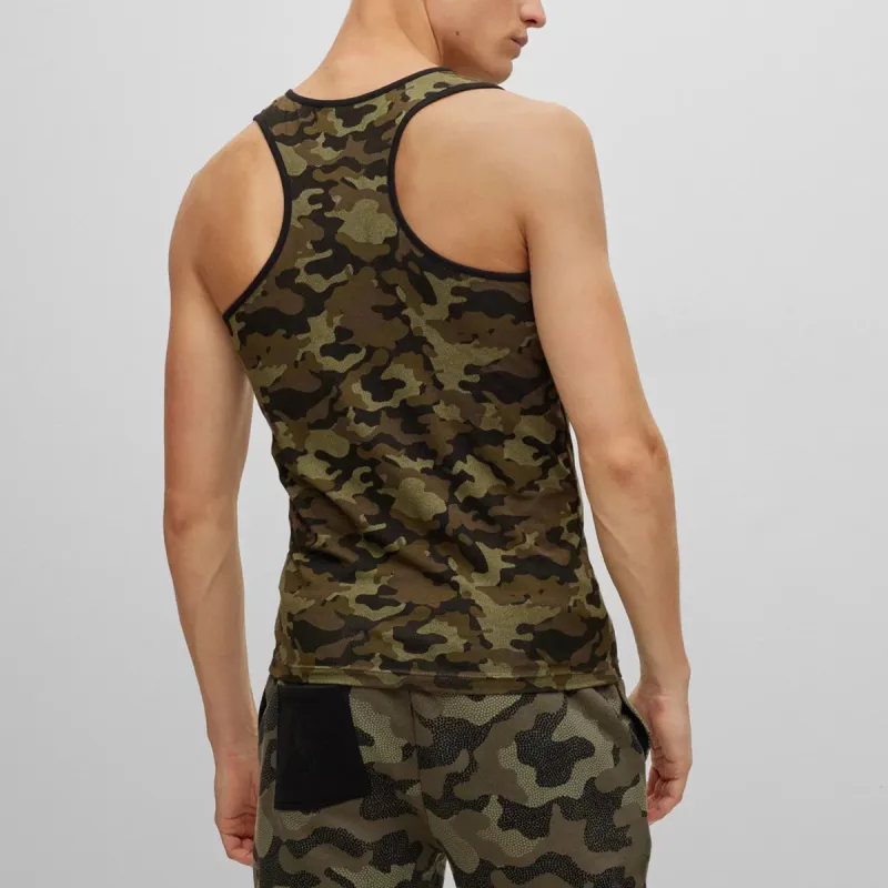HUGO BOSS Tank Tops Men Olive Green-3