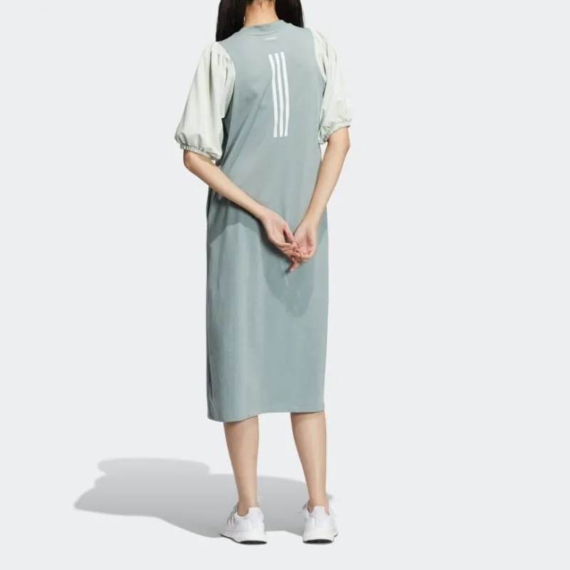 Adidas Short-Sleeved Dresses Women's Gray Blue-2