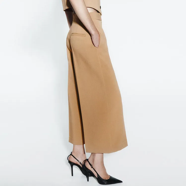 ZARA Casual Pants Women's Tan-4