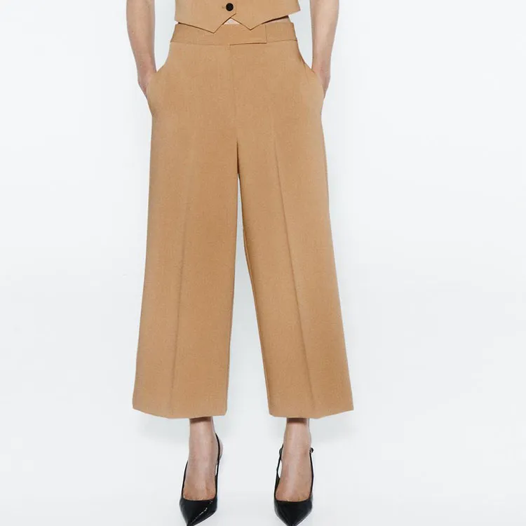 ZARA Casual Pants Women's Tan-2
