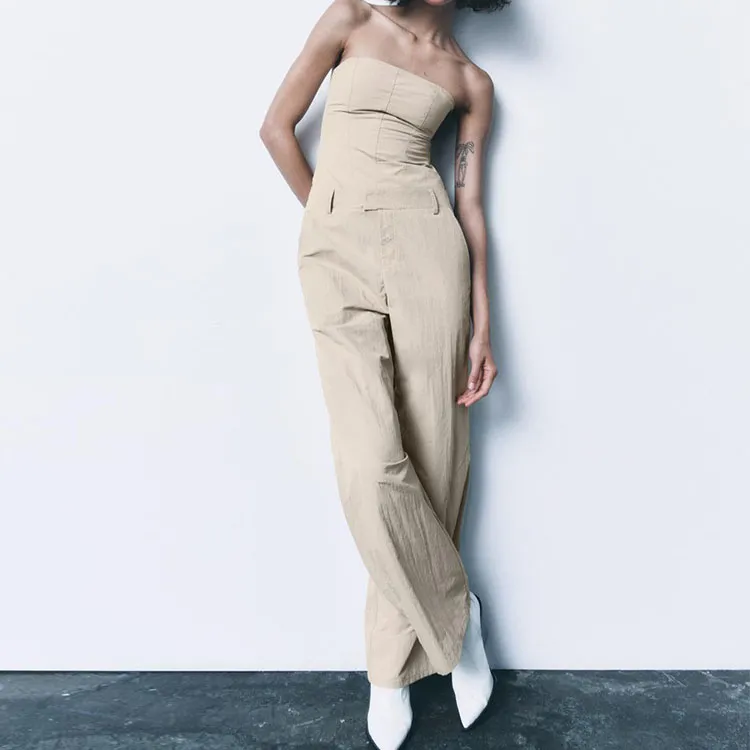 ZARA Jumpsuits Women's Beige-2