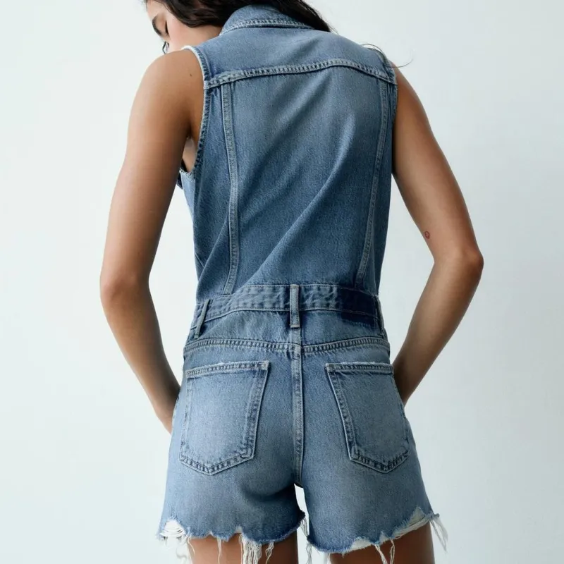 ZARA Jumpsuits Women's Blue-3