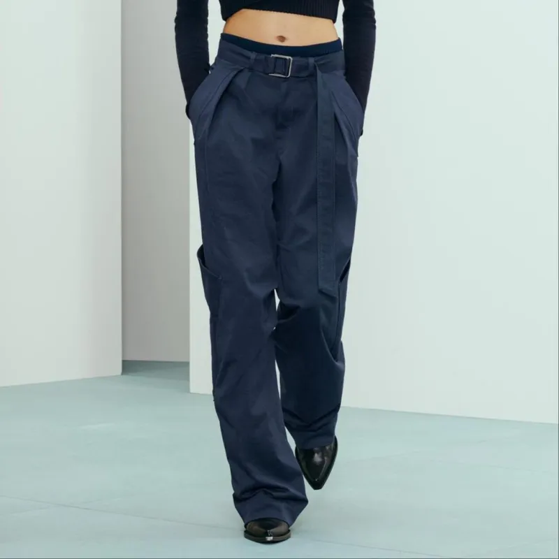 ZARA Cargo Pants Women's Blue-2
