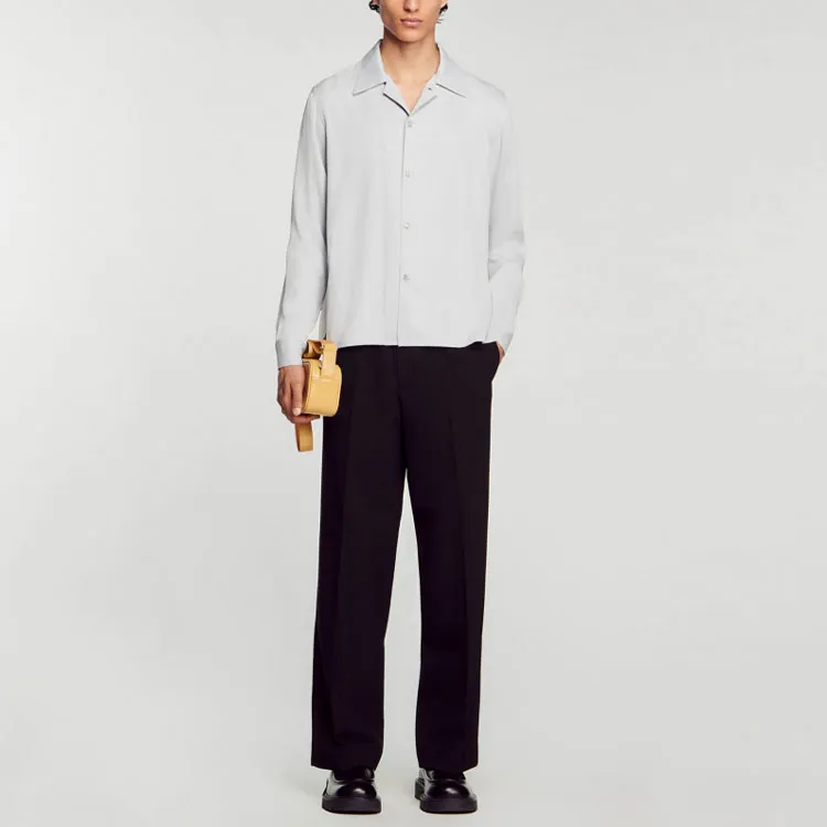 Sandro Shirts Men Oil Gray-1