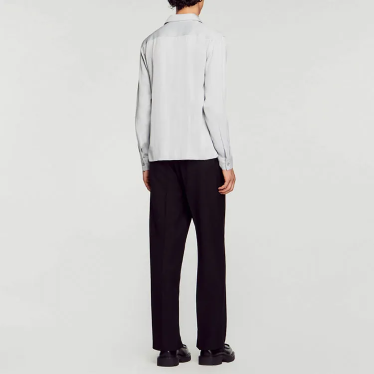Sandro Shirts Men Oil Gray-3