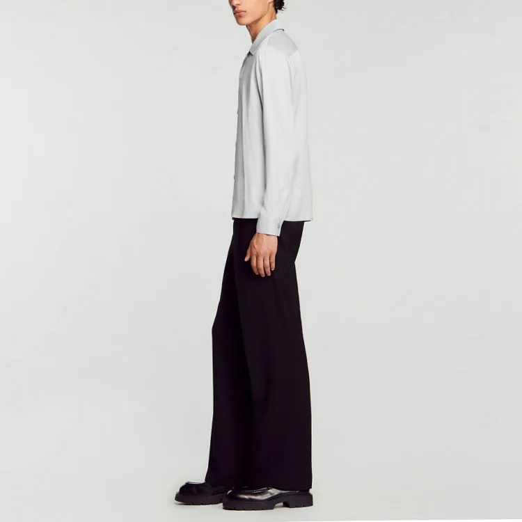 Sandro Shirts Men Oil Gray-2