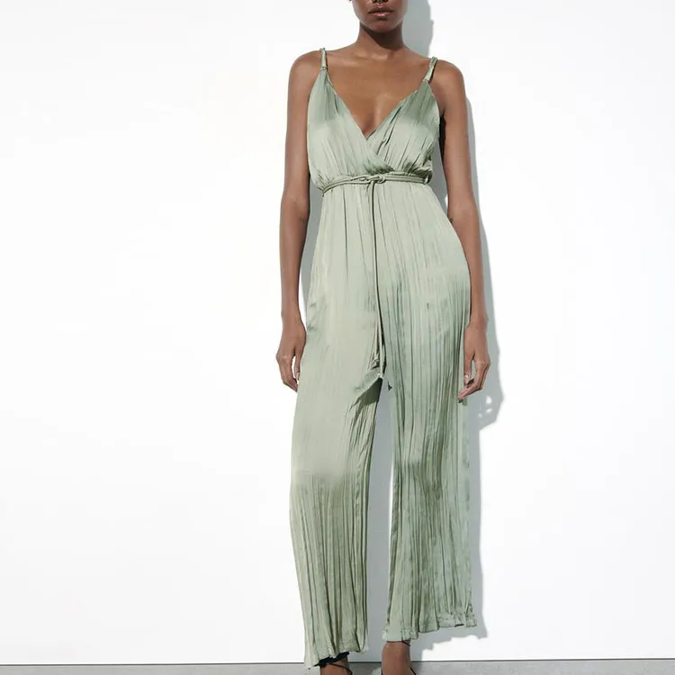 ZARA Jumpsuit Women's Light Khaki-2