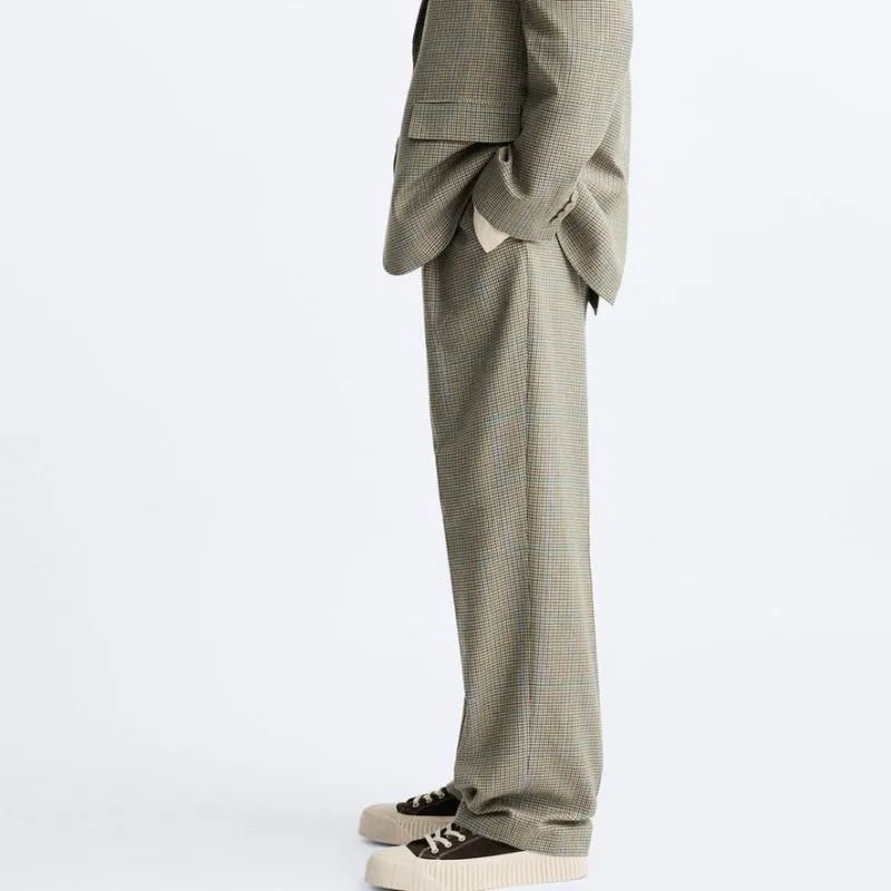 ZARA Suit Trousers Men Tan-4
