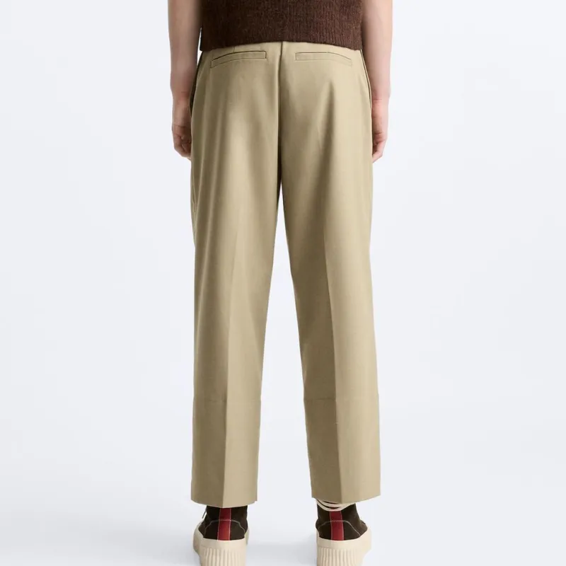 ZARA Casual Pants Men Tan-2