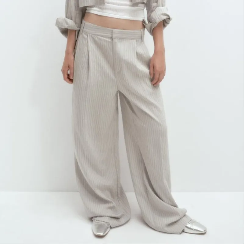 ZARA Casual Pants Women's Pink-3