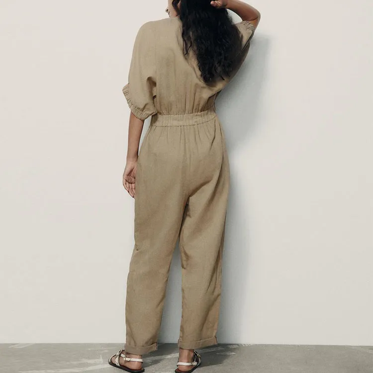 ZARA Jumpsuits Women's Beige-3