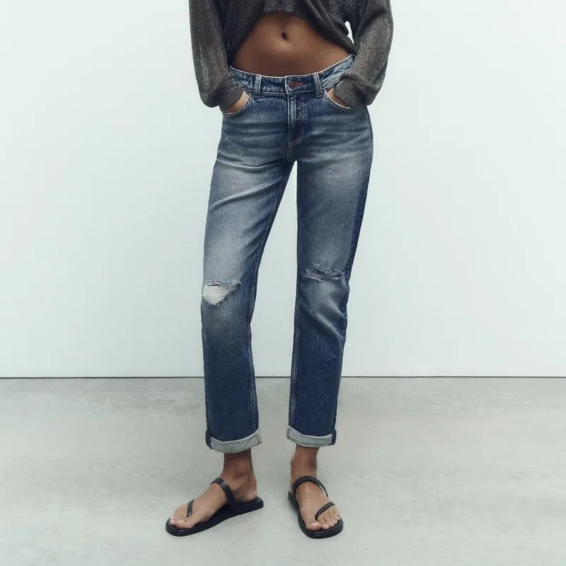 ZARA Jeans Women's Medium Blue-2