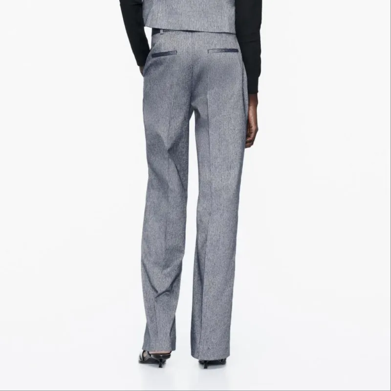 ZARA Casual Pants Women's Indigo-3