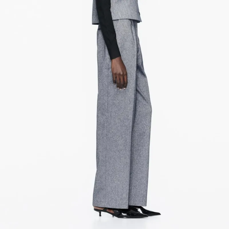 ZARA Casual Pants Women's Indigo-4
