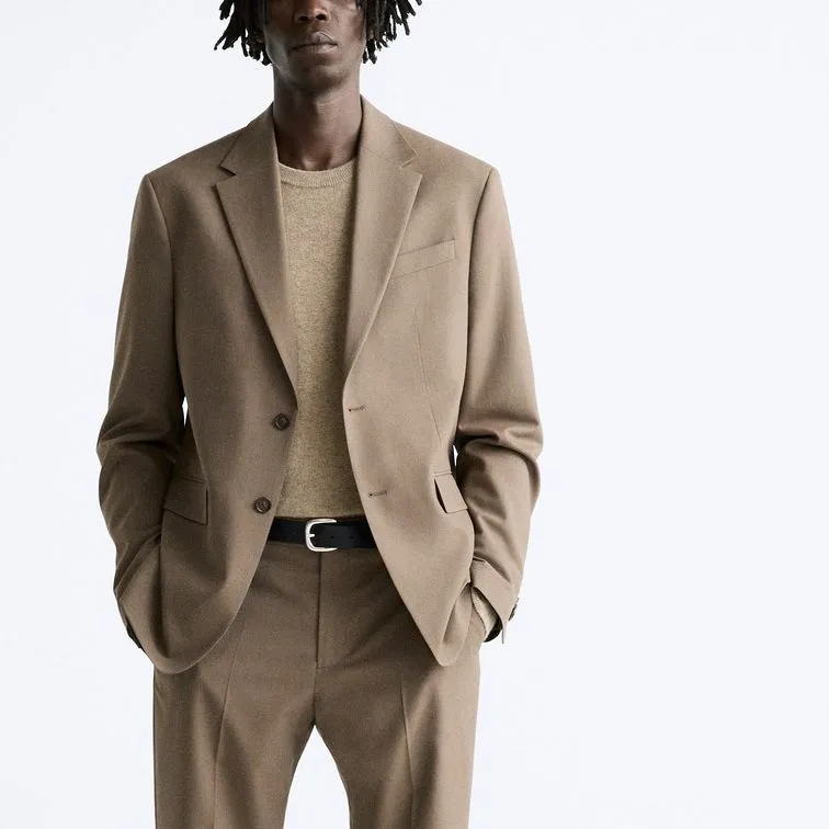 ZARA Business Suits Men Brown-1