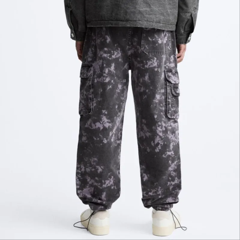ZARA Cargo Pants Men Purple-3