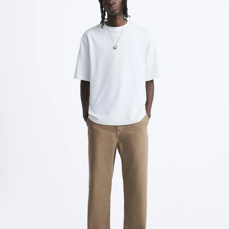 ZARA Jeans Men Yellow-3
