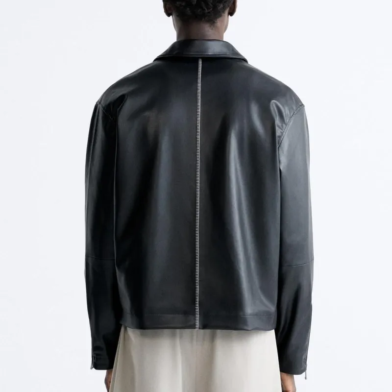 ZARA Jackets Men Black-3