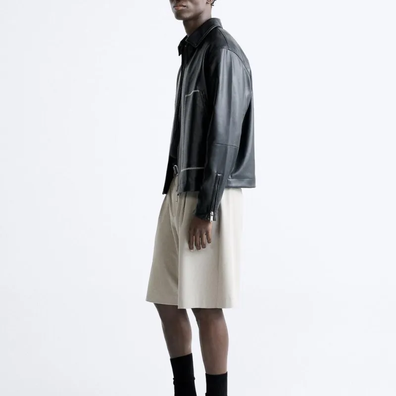 ZARA Jackets Men Black-4