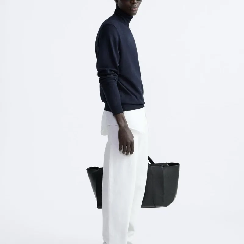 ZARA Knitwear Men Sea Blue-4