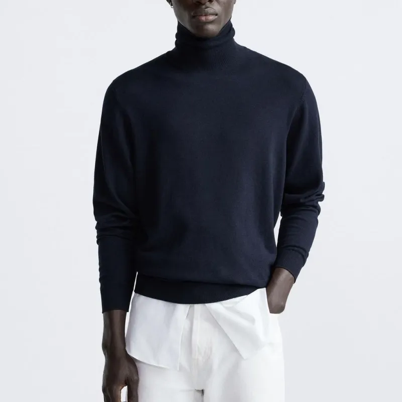 ZARA Knitwear Men Sea Blue-2