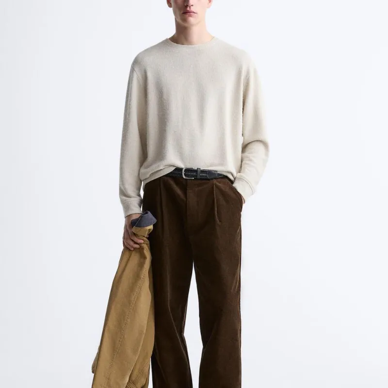 ZARA Sweatshirts Men Beige-2