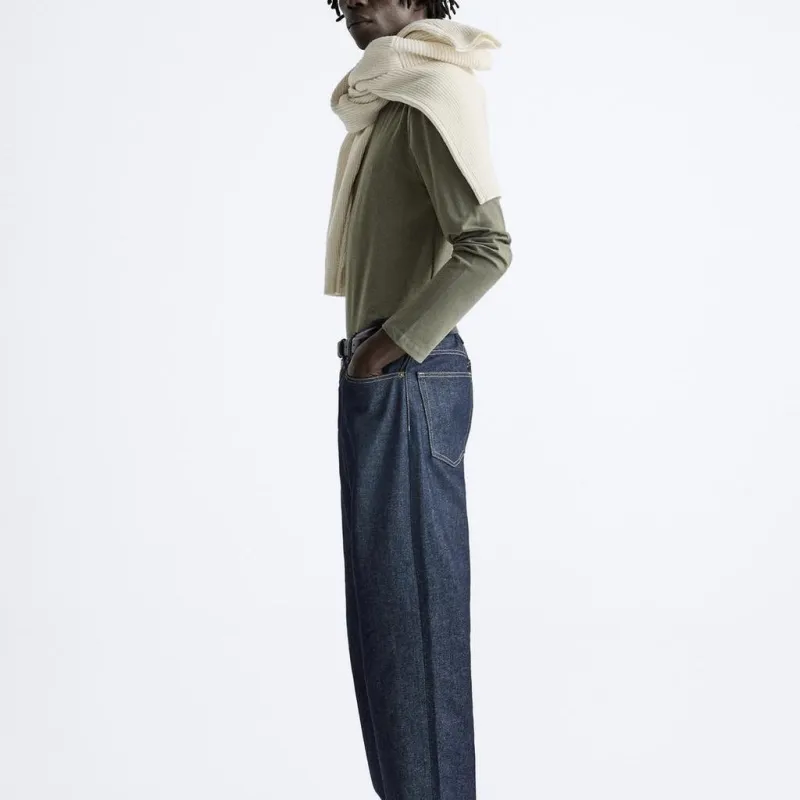ZARA T-Shirts Men Olive Green-4