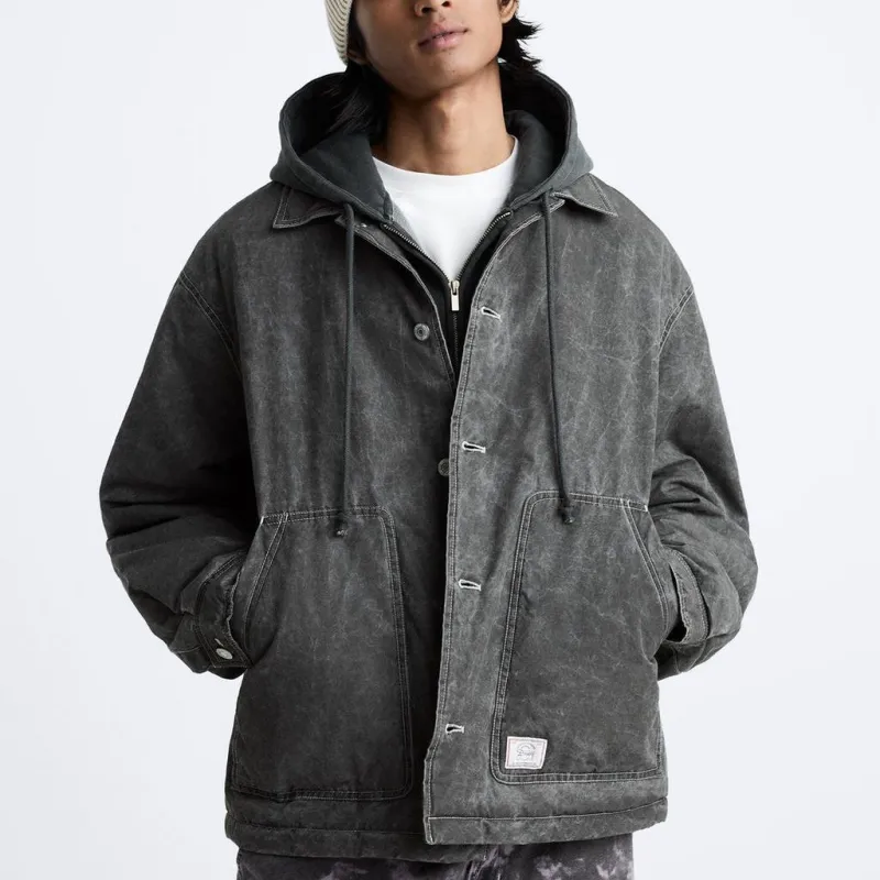 ZARA Jacket Men's Zebra Print Gray-2