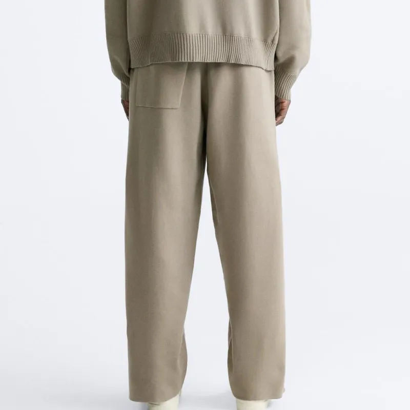 ZARA Knitted Sports Pants Men's Gray-4