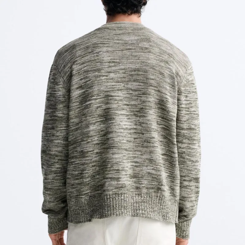 ZARA Knitwear Men's Zebra Print Green-3
