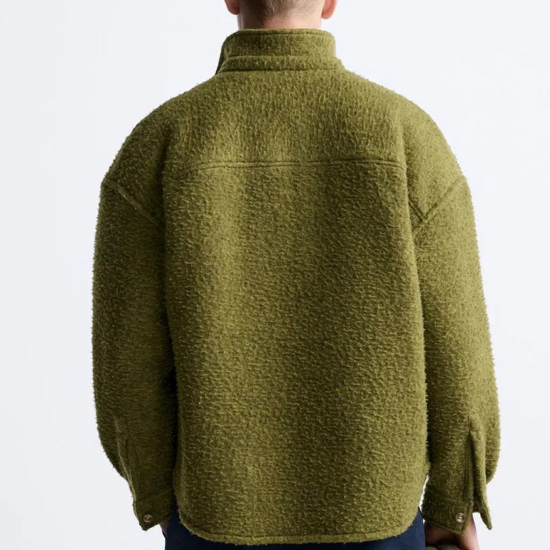 ZARA Cashmere Sweater Men's Medium Green-3