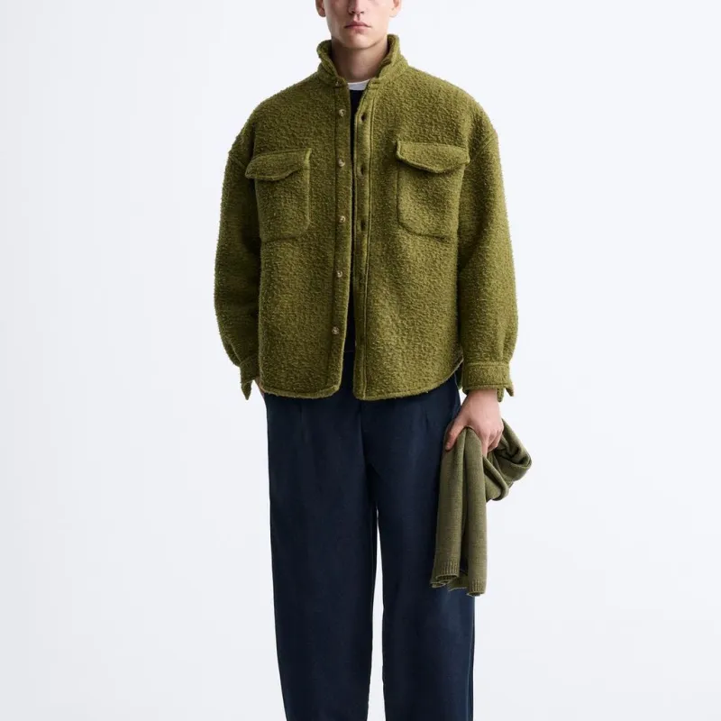 ZARA Cashmere Sweater Men's Medium Green-2