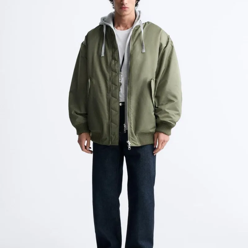 ZARA Jackets Men Khaki-2