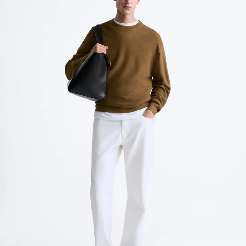 ZARA Sweaters Men Olive Green-2