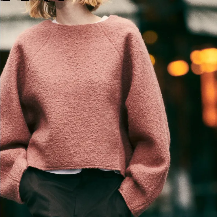 ZARA Sweatshirts Women's Purple-4