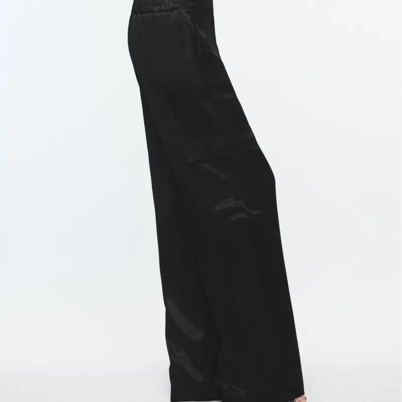 ZARA Cargo Pants Women's Black-3