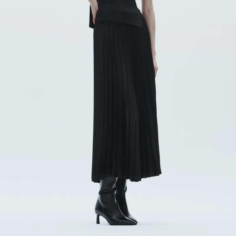 ZARA Casual Long Skirts Women's Black-2
