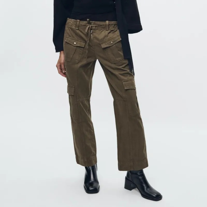 ZARA Cargo Pants Women's Khaki-1