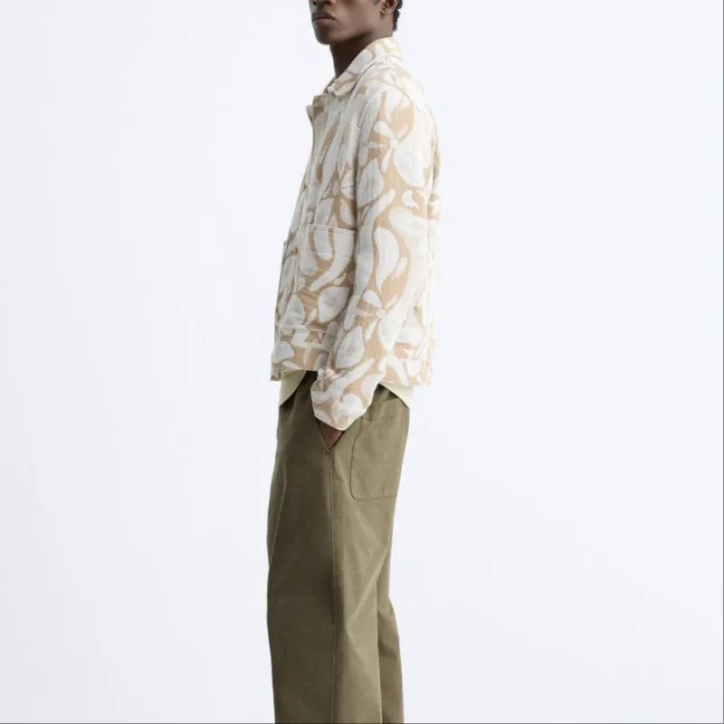 ZARA Jackets Men Beige-3