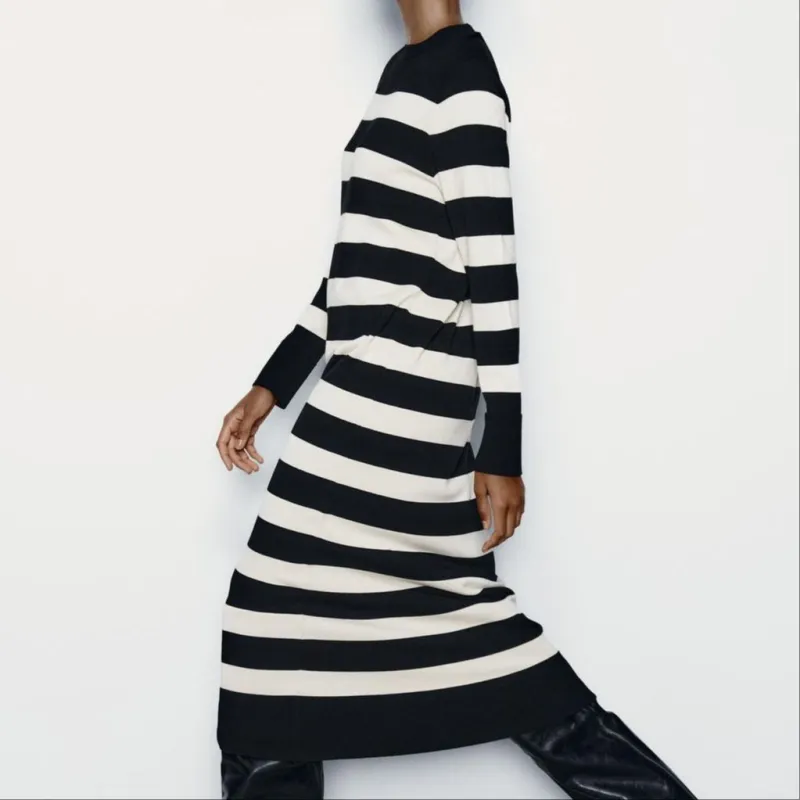 ZARA Long-Sleeved Dresses Women's Orange-3