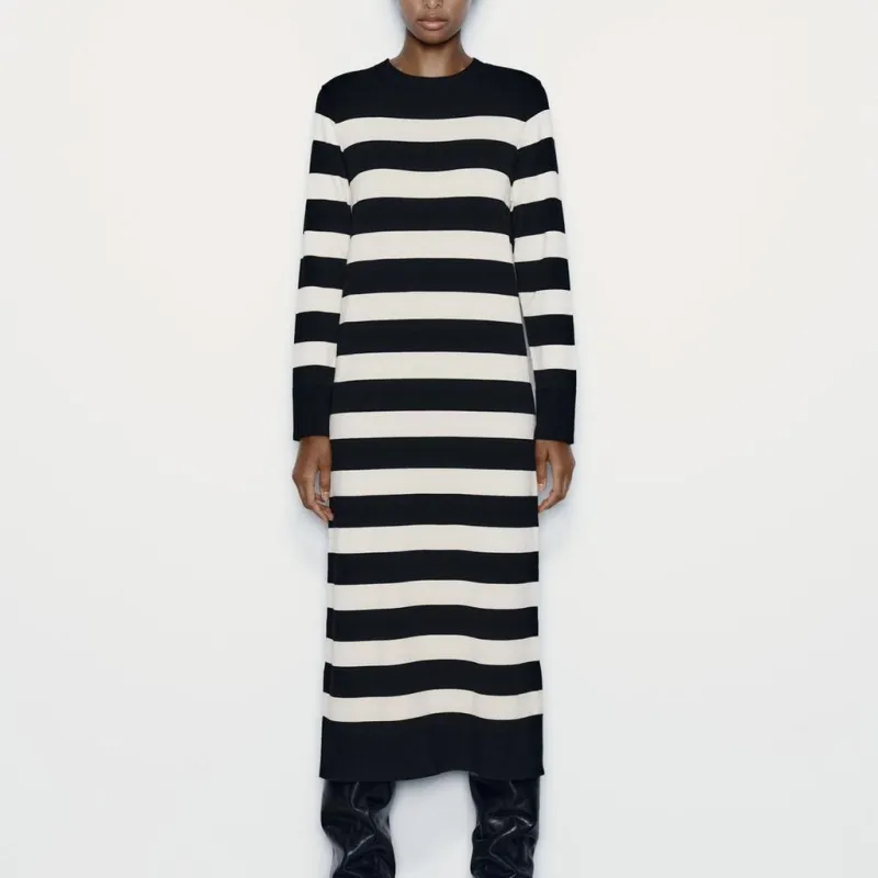 ZARA Long-Sleeved Dresses Women's Orange-2