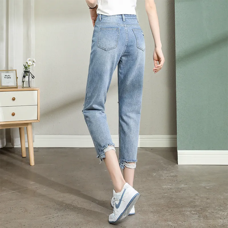 Tonlion Jeans Women's Light Denim Blue-2