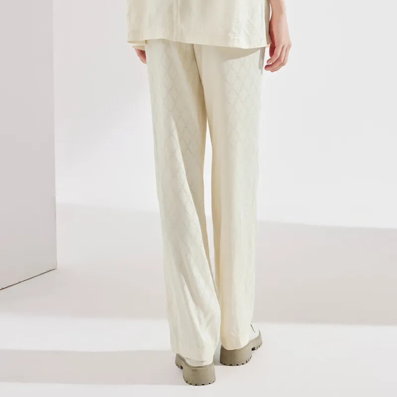 NAWAIN Casual Pants Women's Creamy White-2