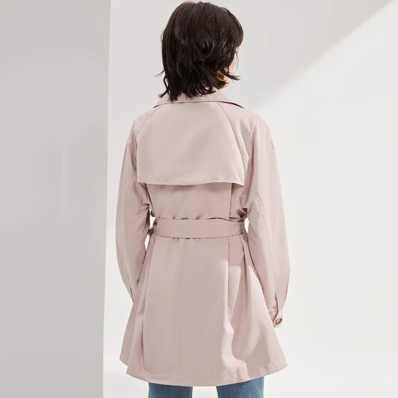 NAWAIN Trench Coat Women's Silver Gray Pink-1